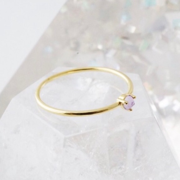 Jewelry - Last!🌟HP 4/11🌟Dainty Amethyst Crystal Point Ring